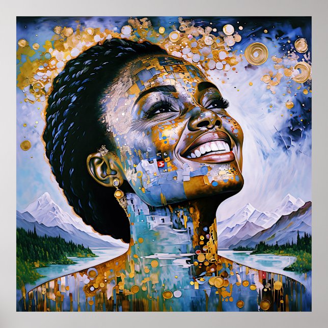 Poster "Harmonia no Dourado e no Céu" (Frente)