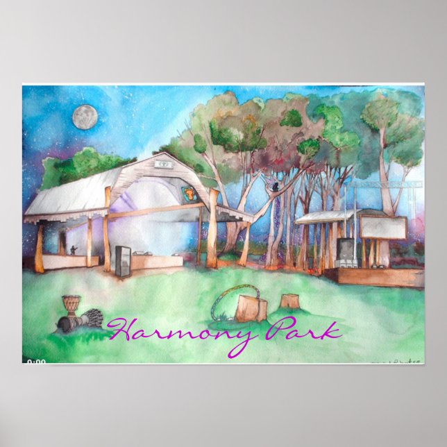 Poster Harmony Park à Noite (Frente)