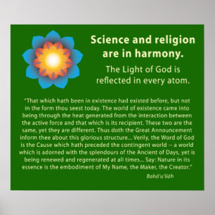 Poster Harmony Science Religion