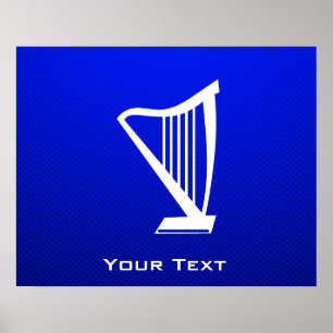 Póster Harpa azul