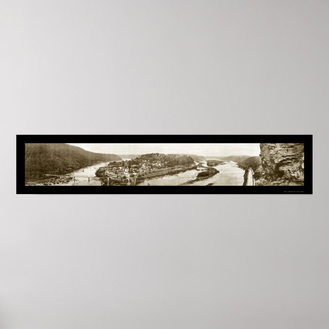 Póster Harpers Ferry WV Foto 1912 (Frente)
