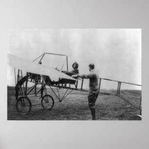 Poster Harriet Quimby em sua fotografia do avião