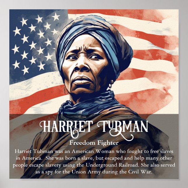 Poster Harriet Tubman Black History Monroom (Frente)