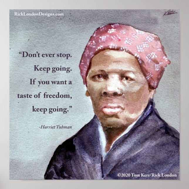 Poster Harriet Tubman & Citação (Frente)