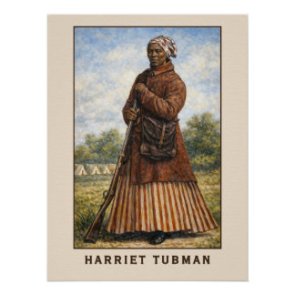 Póster Harriet Tubman Color Portrait Art