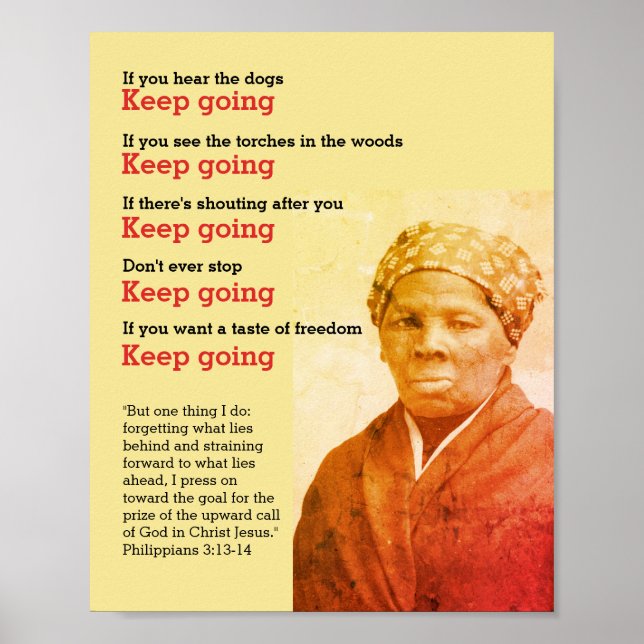 Poster HARRIET TUBMAN Continua a Citar (Frente)