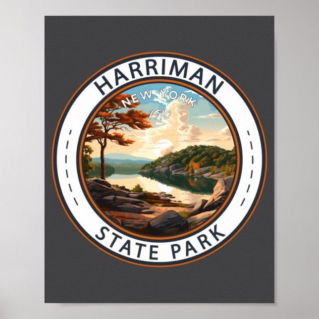 Poster Harriman State Park New York Badge _1  (Frente)