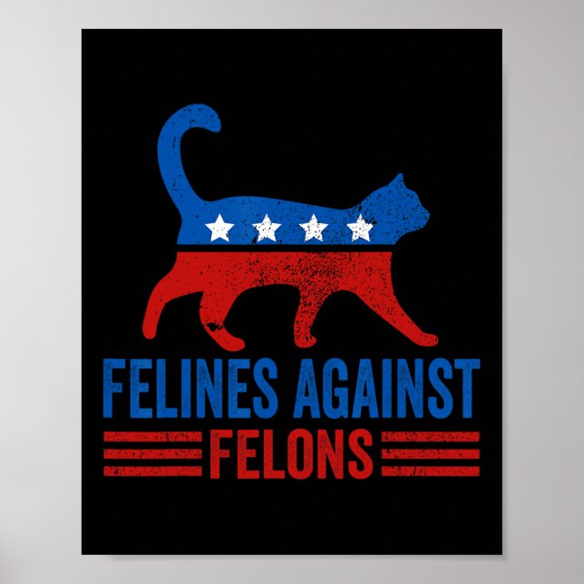 Poster Harris 2024 Gama De Gatos Para Felines Contra Felo (Frente)