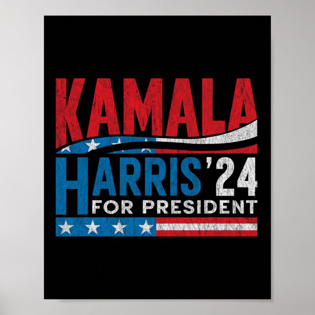 Poster Harris 2024 Para O Presidente Eleitoral A Votar A  (Frente)
