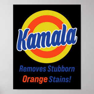 Poster Harris 2024 Remove Trilhas Laranja Stubborn 3