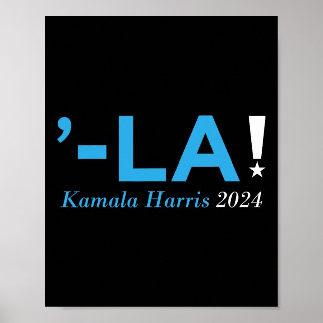 Poster Harris 24 Comma La Kamala Walz 2024 Presidente Kam (Frente)