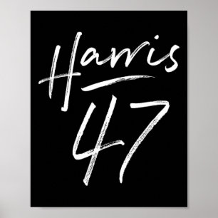 Poster Harris 47 Script Feminino Para Mulheres Garotas Ha