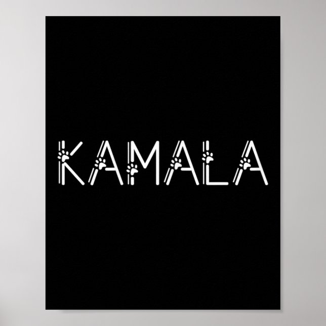 Poster Harris Cat Lettering Position Funny Shirt Kamala 1 (Frente)