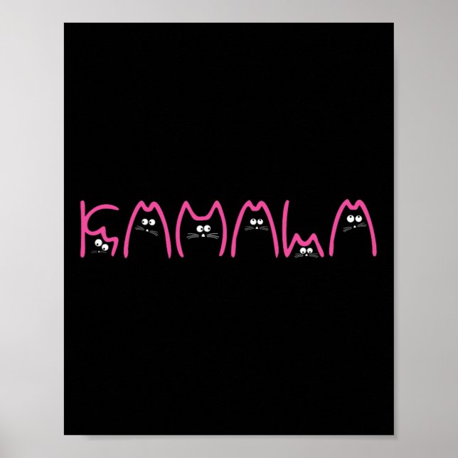 Poster Harris Cat Lettering Positive Funny 13 (Frente)