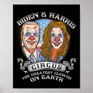 Poster Harris Circus Maiores Palhaços Na Terra Anti-Biden
