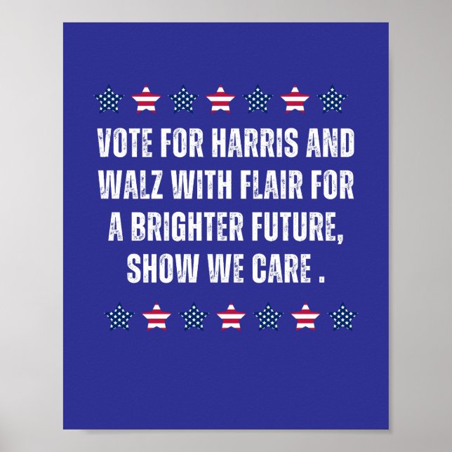 Poster Harris E Walz Slogan (Frente)