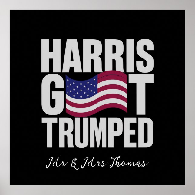 Poster Harris Foi Atraído Do Último Humor Político (Frente)