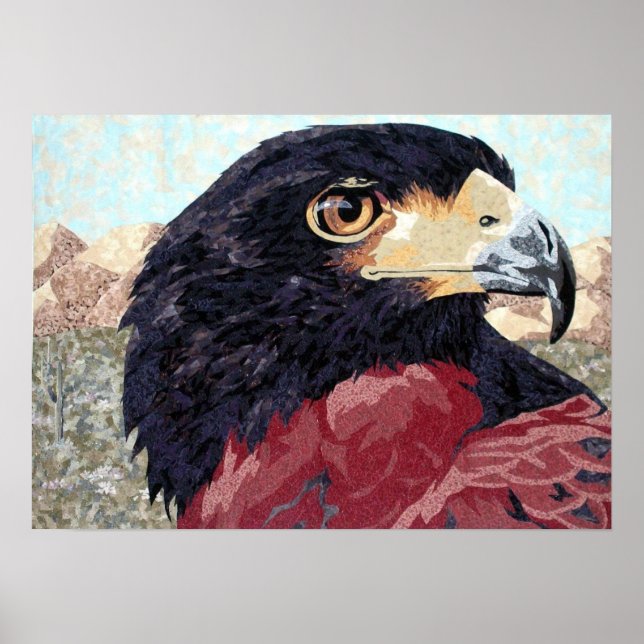 Póster Harris Hawk-têxtil (Frente)