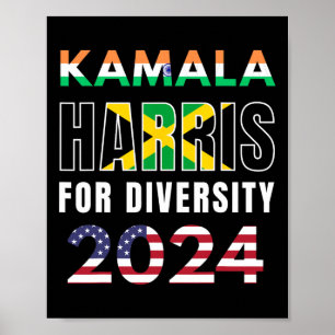 Poster Harris India Flag Diversity 2024