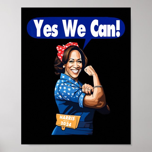 Poster Harris Para Presidente 2024 Sim Nós Podemos  (Frente)