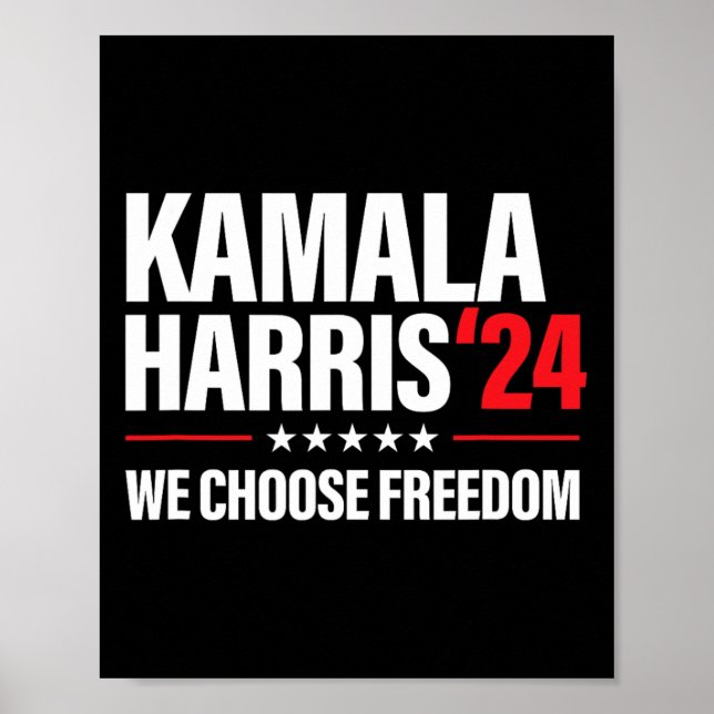 Poster Harris Para Presidente Eleição 2024 Escolhemos Lib (Frente)