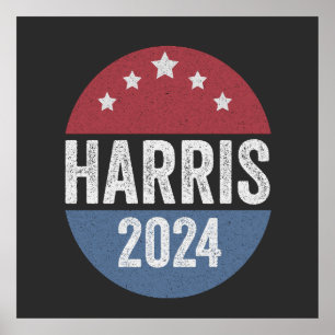 Poster Harris Para Presidente Eleito Democratas Americano