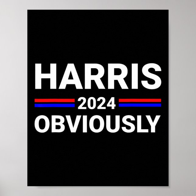 Poster Harris Para Presidente Obviamente 2 (Frente)