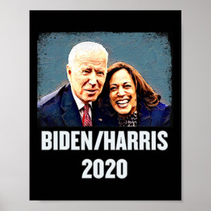 Poster Harris Retrato vitorioso Joe Biden Kamala Harris 2