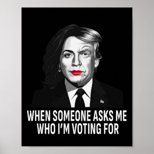 Poster Harris Vs Donald Trump Engraçado Memória Eleitoral