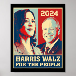 Poster Harris W 2024 Para Os Democratas Pessoas Vote Kama