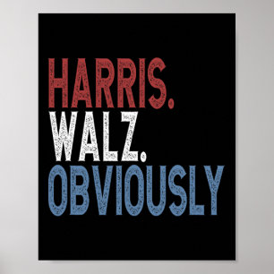Poster Harris Waltz 2024 Eleição Kamala Harris Tim Waltz