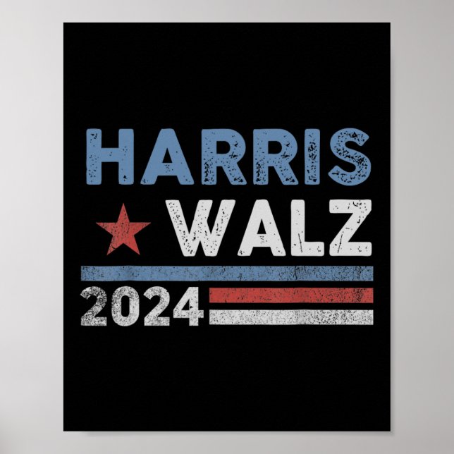Poster Harris Waltz 2024 Eleição Kamala Harris Tim Waltz (Frente)