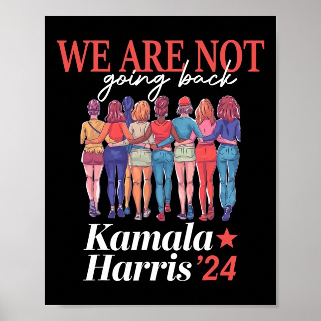 Poster Harris Waltz 2024 Não Vamos Voltar Kamala Har (Frente)