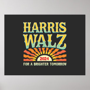 Poster Harris Waltz para um amanhã brilhante Kamala Harri