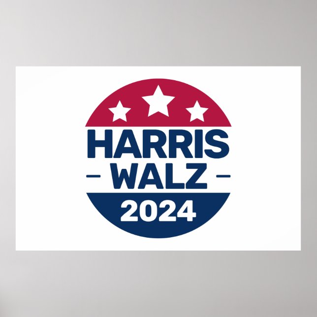 Poster Harris Walz 2024 Campanha pelo Presidente Patrióti (Frente)