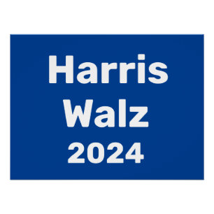 Póster Harris / Walz 2024 Campanha Presidencial