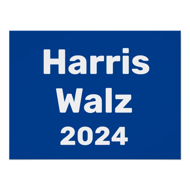 Póster Harris / Walz 2024 Campanha Presidencial (Frente)
