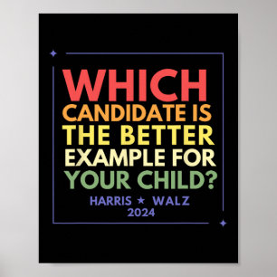 Poster Harris Walz Waltz 2024 Melhor Exemplo Democrata