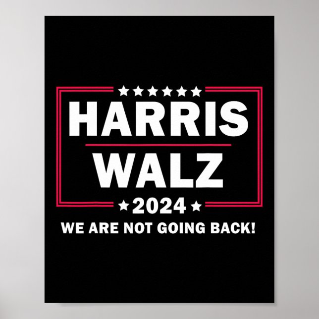 Poster Harris Walz Waltz 2024 Não Vamos Voltar (Frente)
