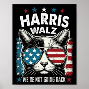 Poster Harris Walz Waltz 2024 Não vamos voltar Engraçado