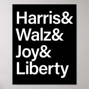 Poster Harris Wheimer Joy Liberdade Vote Kamala Harris Pr