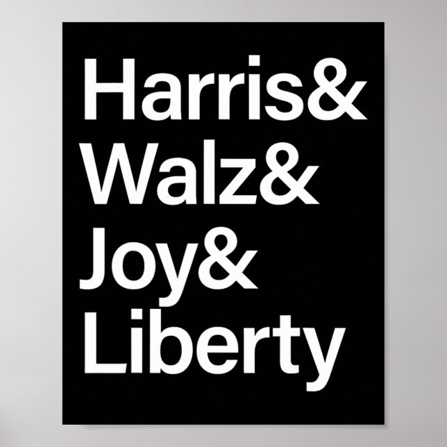 Poster Harris Wheimer Joy Liberdade Vote Kamala Harris Pr (Frente)