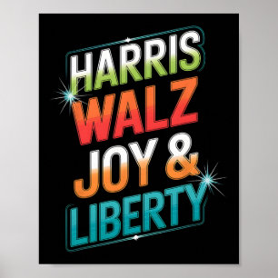Poster Harris Wheimer Joy Liberty 2024 Kamala Madam Presi