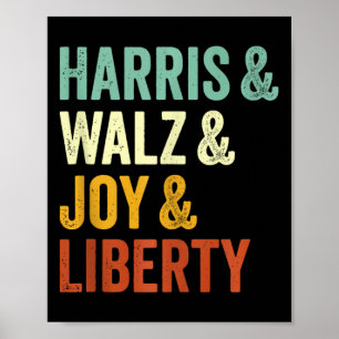 Poster Harris Wheimer Joy Liberty - Harris Waltz 2024 Ret