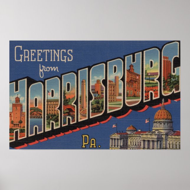 Póster Harrisburg, Pensilvânia - Cenas Grandes (Frente)