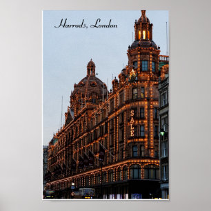 Poster Harrods, London Night Lights