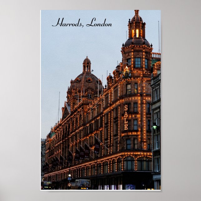 Poster Harrods, London Night Lights (Frente)