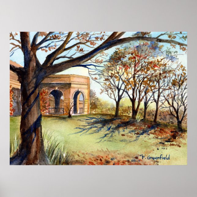 Poster Harrogado do Jardim Vale por Farida Greenfield (Frente)