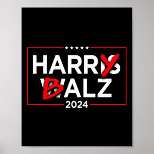 Poster Harry B Kamala Harris E Tim W 2024