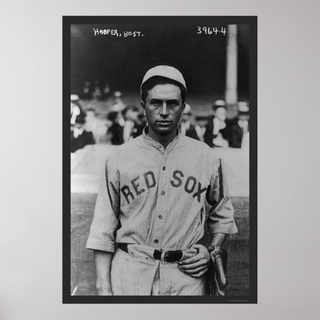Póster Harry Hooper Red Sox Baseball 1914 (Frente)